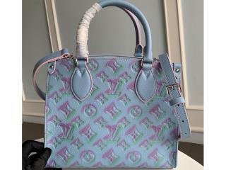 【M46067】 LOUIS VUITTON ルイヴィトン モノグラム・アンプラント バッグ スーパーコピー 22新作 ONTHEGO オンザゴー PM レディース トートバッグ リラ