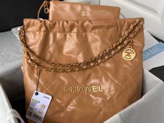 【AS3260-5】 CHANEL 22 シャネル バッグ スーパーコピー 22年新作 スモール ハンドバッグ シャイニー カーフスキン ショルダーバッグ AS3261