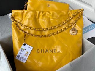 【AS3260-7】 CHANEL 22 シャネル バッグ スーパーコピー 22年新作 スモール ハンドバッグ シャイニー カーフスキン ショルダーバッグ AS3261