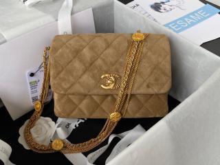 【AS3378】 CHANEL シャネル バッグ スーパーコピー 22年新作 ミニ フラップ バッグ スウェード ゴートスキン ショルダーバッグ