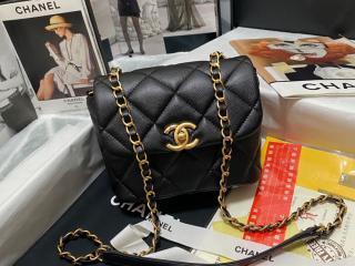 【AS3042-1】 CHANEL シャネル バッグ スーパーコピー 22年新作 ミニ フラップ バッグ グレインド カーフスキン レディース ショルダーバッグ