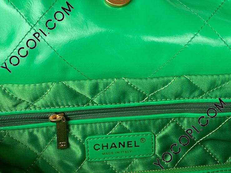 未使用 展示品 シャネル CHANEL 22 スモール チェーン ショルダー バッグ キャビアスキン イエロー AS3260 ポーチ付き VLP 90194957