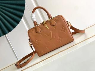 【M46136】 LOUIS VUITTON ルイヴィトン モノグラム･パターン バッグ コピー 23新作 SPEEDY スピーディ・バンドリエール 25 レディース ショルダーバッグ 3色可選択 コニャック