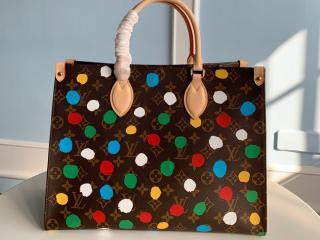 【M46379】 LOUIS VUITTON ルイヴィトン モノグラム バッグ スーパーコピー 23新作 LV × YK ONTHEGO オンザゴー MM レディース トートバッグ