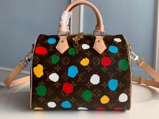 【M46433】 LOUIS VUITTON ルイヴィトン モノグラム バッグ スーパーコピー 23新作 LV × YK SPEEDY スピーディ・バンドリエール 25 レディース ショルダーバッグ