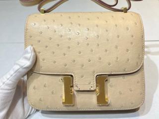 【Cst18Och01】 Hermes エルメス バッグ スーパーコピー Constance コンスタンス 18 ダチョウ レディース ショルダーバッグ