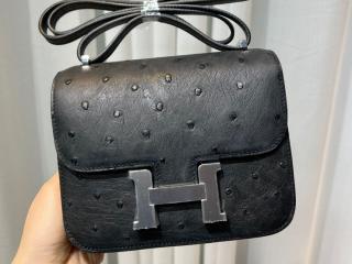 【Cst18Och11】 Hermes エルメス バッグ スーパーコピー Constance コンスタンス 18 ダチョウ レディース ショルダーバッグ