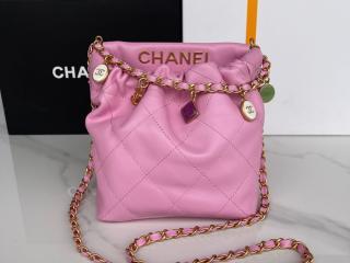 【AS3793-2】 CHANEL シャネル バッグ コピー 23年新作 bucket スモール バケット バッグ ラムスキン & レジン レディース ショルダーバッグ