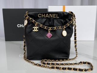 【AS3793-5】 CHANEL シャネル バッグ スーパーコピー 23年新作 bucket スモール バケット バッグ ラムスキン & レジン レディース ショルダーバッグ