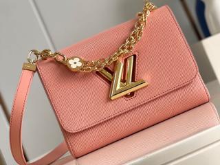 【M21605】 LOUIS VUITTON ルイヴィトン エピ バッグ スーパーコピー 23新作  TWIST ツイスト MM  レディース ショルダーバッグ Rose Trianon