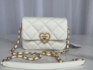 【AS3979-2】 CHANEL シャネル バッグ コピー 23年新作 ミニ フラップ バッグ ラムスキン & プレキシ ショルダーバッグ