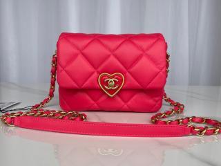 【AS3979-3】 CHANEL シャネル バッグ スーパーコピー 23年新作 ミニ フラップ バッグ ラムスキン & プレキシ ショルダーバッグ