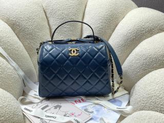 【AS3740-1】 CHANEL シャネル バッグ コピー 23年新作 ボーリング バッグ エイジド カーフスキン レディース ショルダーバッグ