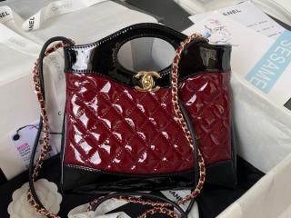 【AS4133-3】 CHANEL 31 シャネル バッグ スーパーコピー 23新作 ミニ ショッピング バッグ パテントカーフスキン レディース ショルダーバッグ