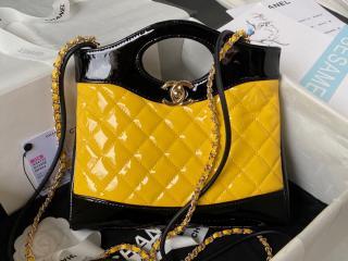 【AS4133-6】 CHANEL 31 シャネル バッグ コピー 23新作 ミニ ショッピング バッグ パテントカーフスキン レディース ショルダーバッグ