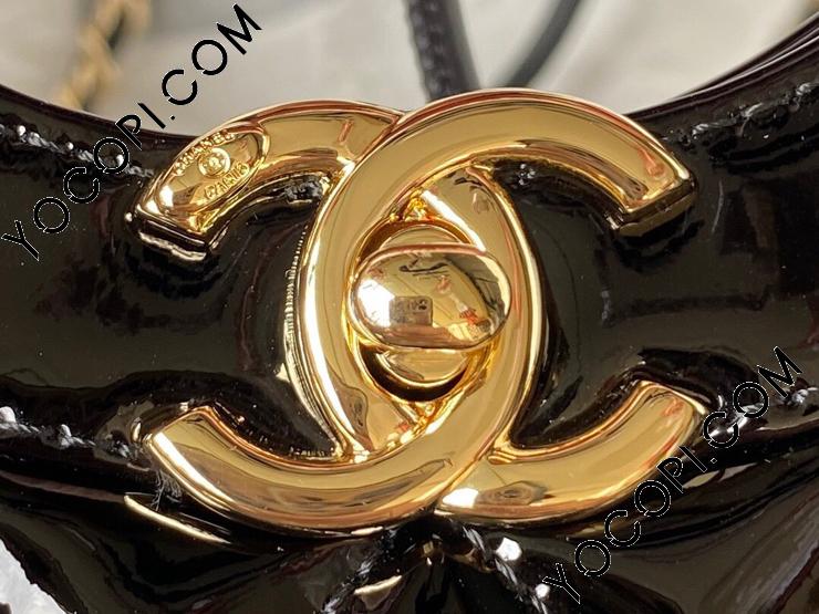 シャネル CHANEL31 ショッピングバッグ パテント ブラウン シャネル31 ナノショッピングバッグ chanel ショルダー バッグ
