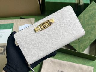 【750458-2】 GUCCI グッチ 長財布 スーパーコピー 23新款 インターロッキングG パイソン ボウ付き ジップウォレット ラウンドファスナー財布