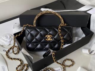 【AP3385-1】 CHANEL シャネル バッグ  スーパーコピー 23秋冬 チェーン フラップ フォンケース ラムスキン レディース ショルダーバッグ