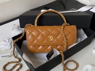 【AP3385-3】 CHANEL シャネル バッグ スーパーコピー 23秋冬 チェーン フラップ フォンケース ラムスキン レディース ショルダーバッグ