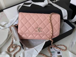 【AP3336-1】 CHANEL シャネル バッグ スーパーコピー 23新作 チェーンウォレット ラムスキン レディース ショルダーバッグ