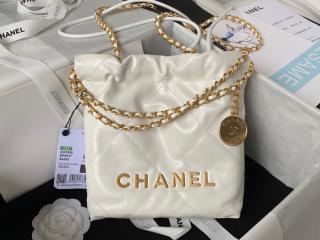 【AS3980-03】 CHANEL 22 シャネル バッグ コピー 23年新作 ミニ ハンドバッグ シャイニー カーフスキン レディース ショルダーバッグ