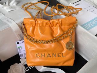 【AS3980-06】 CHANEL 22 シャネル バッグ スーパーコピー 23年新作 ミニ ハンドバッグ シャイニー カーフスキン レディース ショルダーバッグ