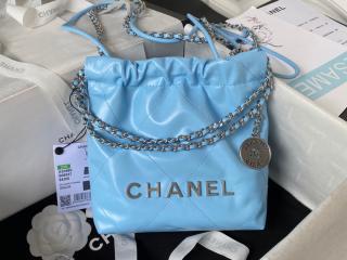 【AS3980-14】 CHANEL 22 シャネル バッグ スーパーコピー 23年新作 ミニ ハンドバッグ シャイニー カーフスキン レディース ショルダーバッグ