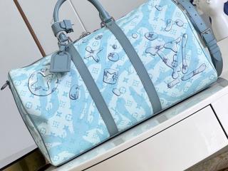 【M22570】 LOUIS VUITTON ルイヴィトン モノグラム・アクアガーデン バッグ スーパーコピー 23新作 KEEPALL キーポル・バンドリエール 50 ボストンバッグ