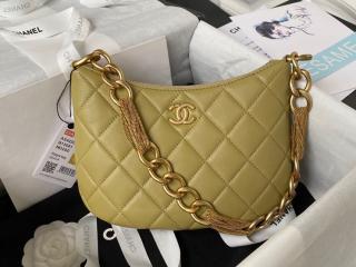 【AS4220-3】 CHANEL シャネル バッグ コピー 23年新作 HOBO ホーボー バッグ ラムスキン レディース ショルダーバッグ