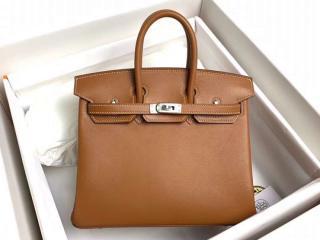 【birkin-ck37】 HERMES エルメス バッグ スーパーコピー Birkin バーキン25 ハンドバッグ ゴールド/シルバー金具選択可