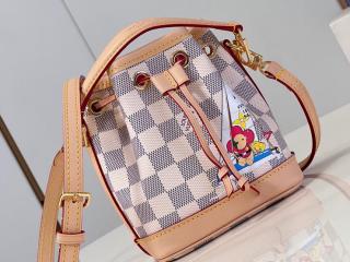 【N40511】 LOUIS VUITTON ルイヴィトン ダミエ・アズール バッグ スーパーコピー 23新作 NANO NOÉ ナノ・ノエ レディース ショルダーバッグ