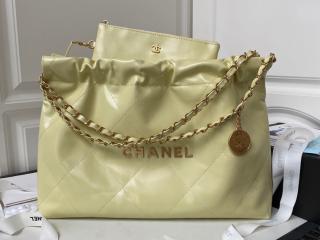 【AS4486-3】 CHANEL 22 シャネル バッグ スーパーコピー 23年新作 ハンドバッグ シャイニー カーフスキン レディース ショルダーバッグ