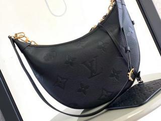 【M46725】 LOUIS VUITTON ルイヴィトン モノグラム・アンプラント バッグ スーパーコピー 23新作 Loop Hobo ループ・ホーボー レディース ショルダーバッグ ノワール