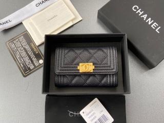 *ゴールドロゴ☆*【CHANEL】ボーイ フラップ カードホルダー A80603-1】 BOY CHANEL ボーイシャネル 財布 スーパーコピー