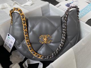 【AS4638-2】 CHANEL シャネル バッグ コピー 24 Cruise ホーボーバッグ シャイニー ラムスキン レディース ショルダーバッグ