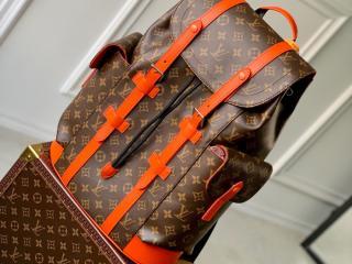 【M46814】 LOUIS VUITTON ルイヴィトン モノグラム バッグ スーパーコピー 23新作 Christopher クリストファー MM メンズ バックパック ボルケーノオレンジ