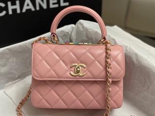 【AS4654-3】 CHANEL シャネル バッグ コピー 24 Cruise トップハンドル フラップ バッグ ラムスキン レディース ショルダーバッグ 6色可選択