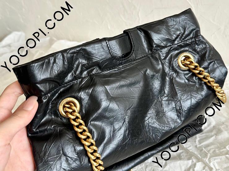 セール!!BALENCIAGA★742942 Balenciaga 742942 Crush Small Quilted Tote Bag Black