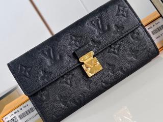 【M82638】 LOUIS VUITTON ルイヴィトン モノグラム・アンプラント 長財布 コピー 24新作 Sarah ポルトフォイユ・サラ メティス 二つ折り財布 ノワール