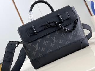 【M46953】 LOUIS VUITTON ルイヴィトン モノグラム・エクリプス バッグ スーパーコピー 24新作 STEAMER スティーマー PM メンズ ショルダーバッグ