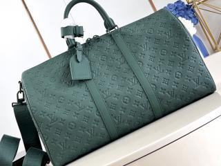 【M24440】 LOUIS VUITTON ルイヴィトン モノグラム・アンプラント バッグ スーパーコピー 24新作 KEEPALL キーポル･バンドリエール 50 メンズ ボストンバッグ