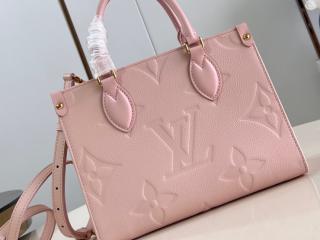 【M47135】 LOUIS VUITTON ルイヴィトン モノグラム・アンプラント バッグ コピー 24新作 ONTHEGO オンザゴー PM レディース トートバッグ オパール ピンク