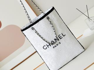 【AS4856 B16494 NY081】 CHANEL シャネル バッグ スーパーコピー 24新作 ショッピング バッグ スパンコール レディース ショルダーバッグ