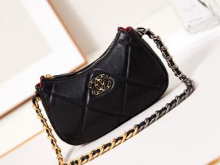 【AP3763-1】 CHANEL 19 シャネル バッグ コピー 24新作 チェーン クラッチ シャイニー ラムスキン レディース ショルダーバッグ