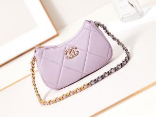 【AP3763-2】 CHANEL 19 シャネル バッグ スーパーコピー 24新作 チェーン クラッチ シャイニー ラムスキン レディース ショルダーバッグ