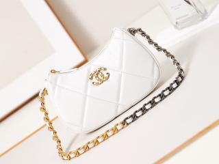 【AP3763-3】 CHANEL 19 シャネル バッグ コピー 24新作 チェーン クラッチ シャイニー ラムスキン レディース ショルダーバッグ