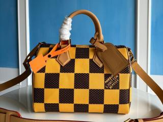 【N40584】 LOUIS VUITTON ルイヴィトン ダミエ･ポップ バッグ コピー 24新作 SPEEDY スピーディ･バンドリエール 25 レディース ショルダーバッグ イエロー