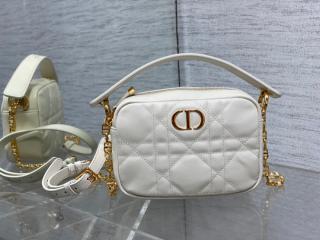 【M3352UBHM_M030】 Dior Caro ディオール バッグ コピー 24新作 トップハンドル カメラバッグ スモール マクロカナージュ カーフスキン ショルダーバッグ