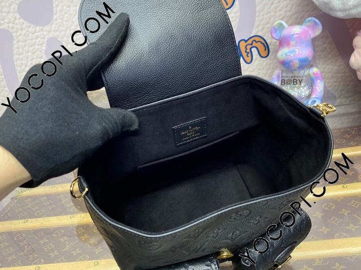 LOUIS VUITTON ブラック バックアップ バックアップ バイカラー モノグラム・アンプラント レザー