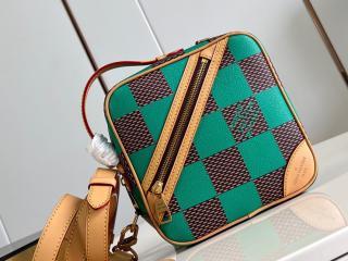 【N40563】 LOUIS VUITTON ルイヴィトン ダミエ･ポップ バッグ スーパーコピー 24新作 CHESS チェス･メッセンジャー メンズ ショルダーバッグ グリーン